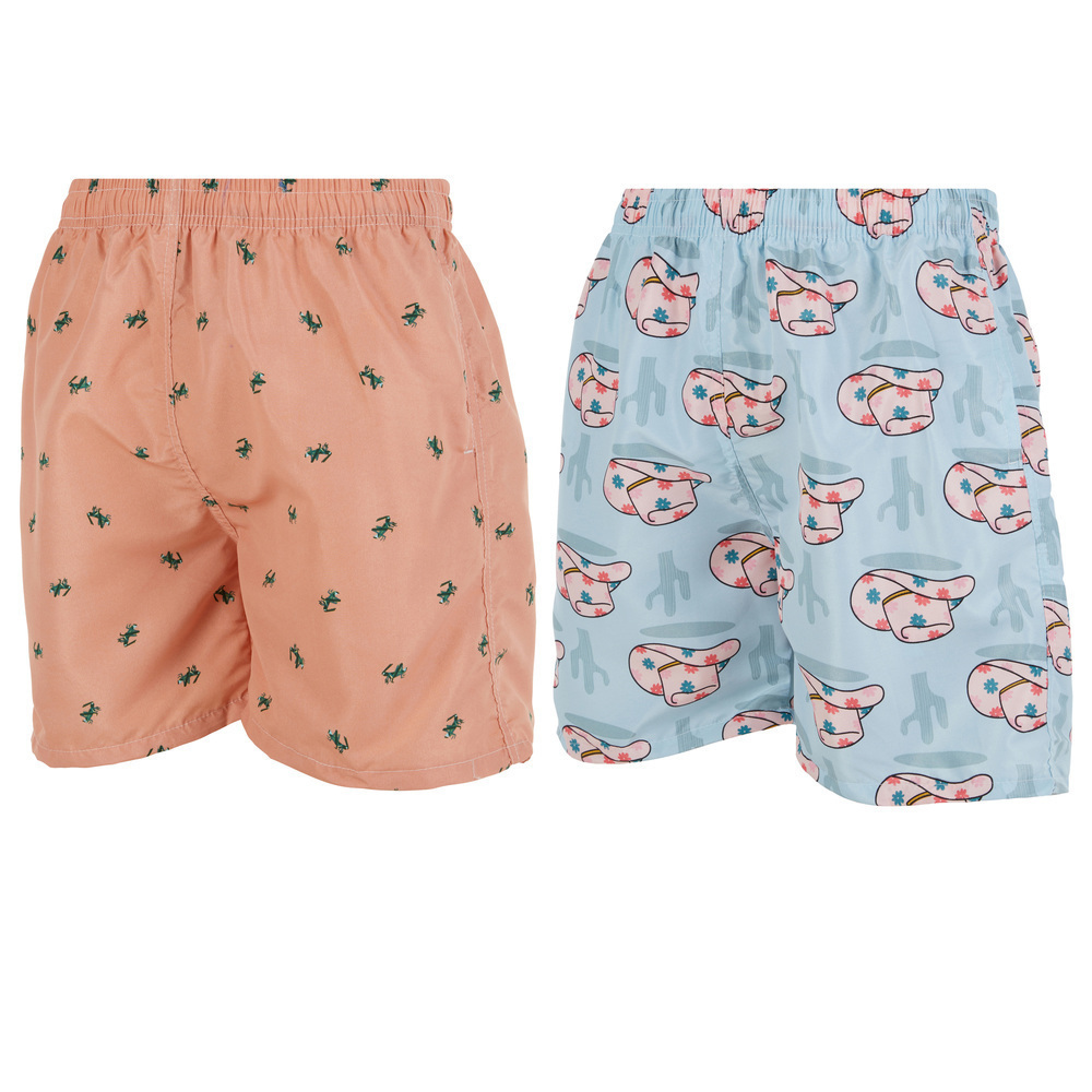 iBerryNY Men Swimming Trunks, Swim Suit, Beach Shorts Mesh Lining, 2 Pairs